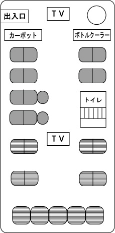 三菱エアロ　サロン利用時座席表